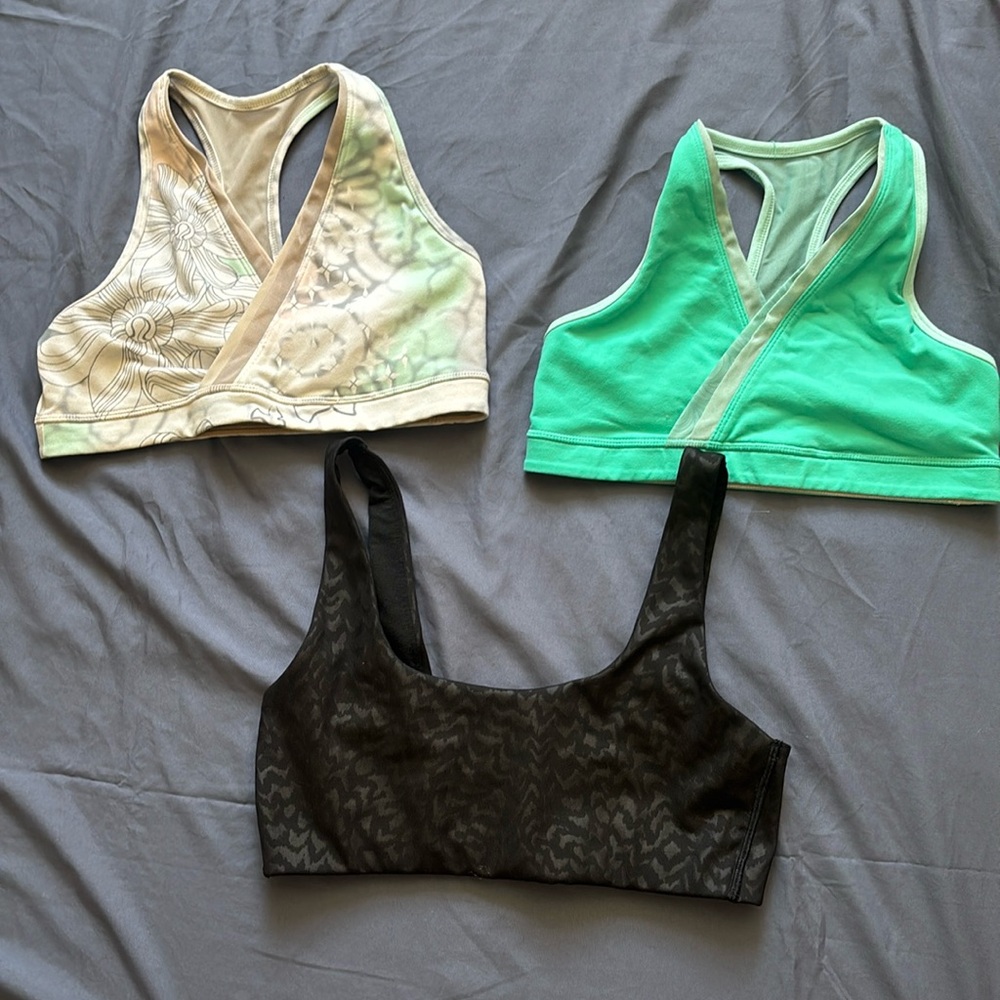 Lulu lemon sports bras and gap fit sports bra